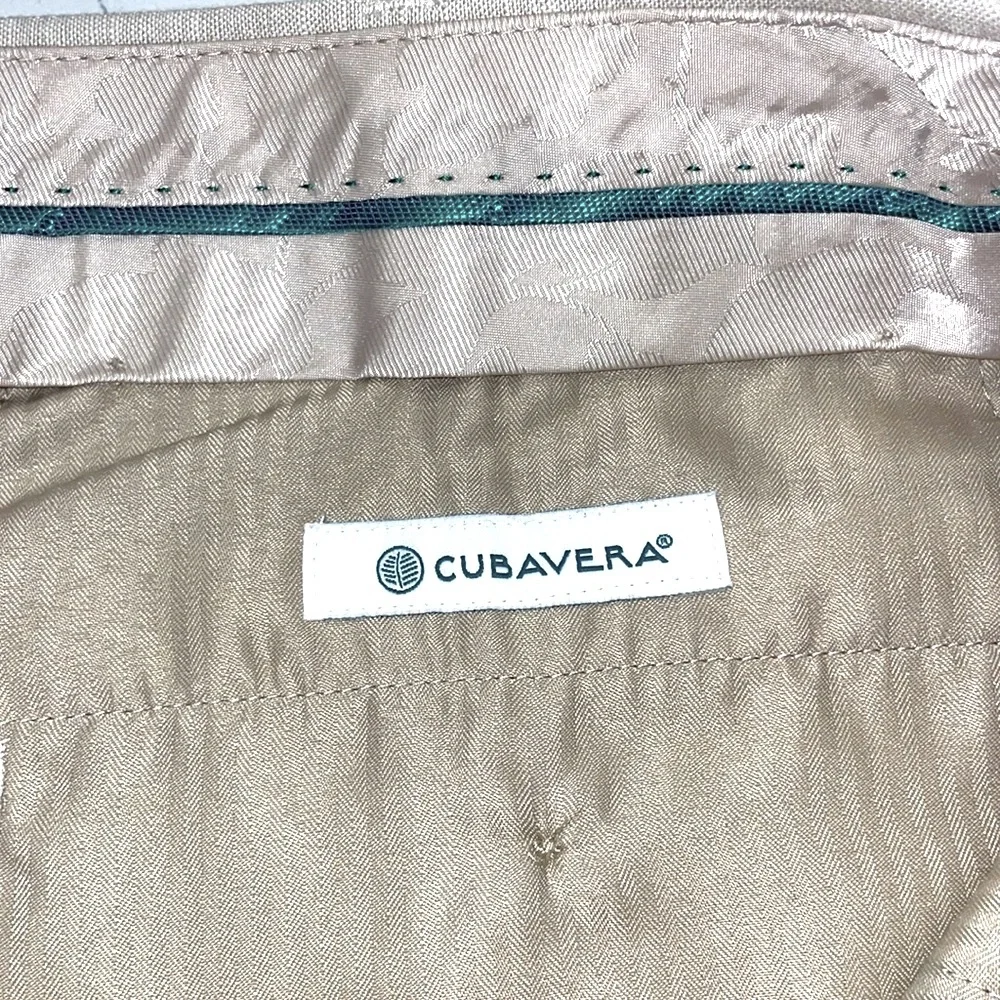 Cubavera Linen Blend Pants Men 34x34 Khaki Classic Fit Flat Front NWOT Resort